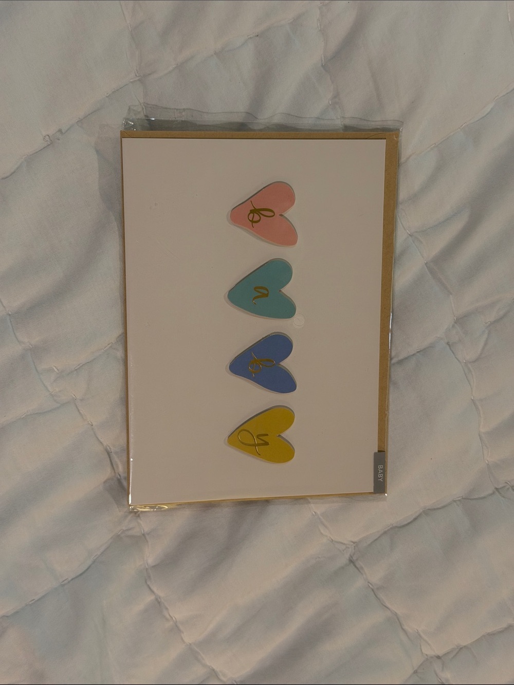 Lee Multi-Color Heart Sticker Card (Pink, Teal, Blue, Yellow)